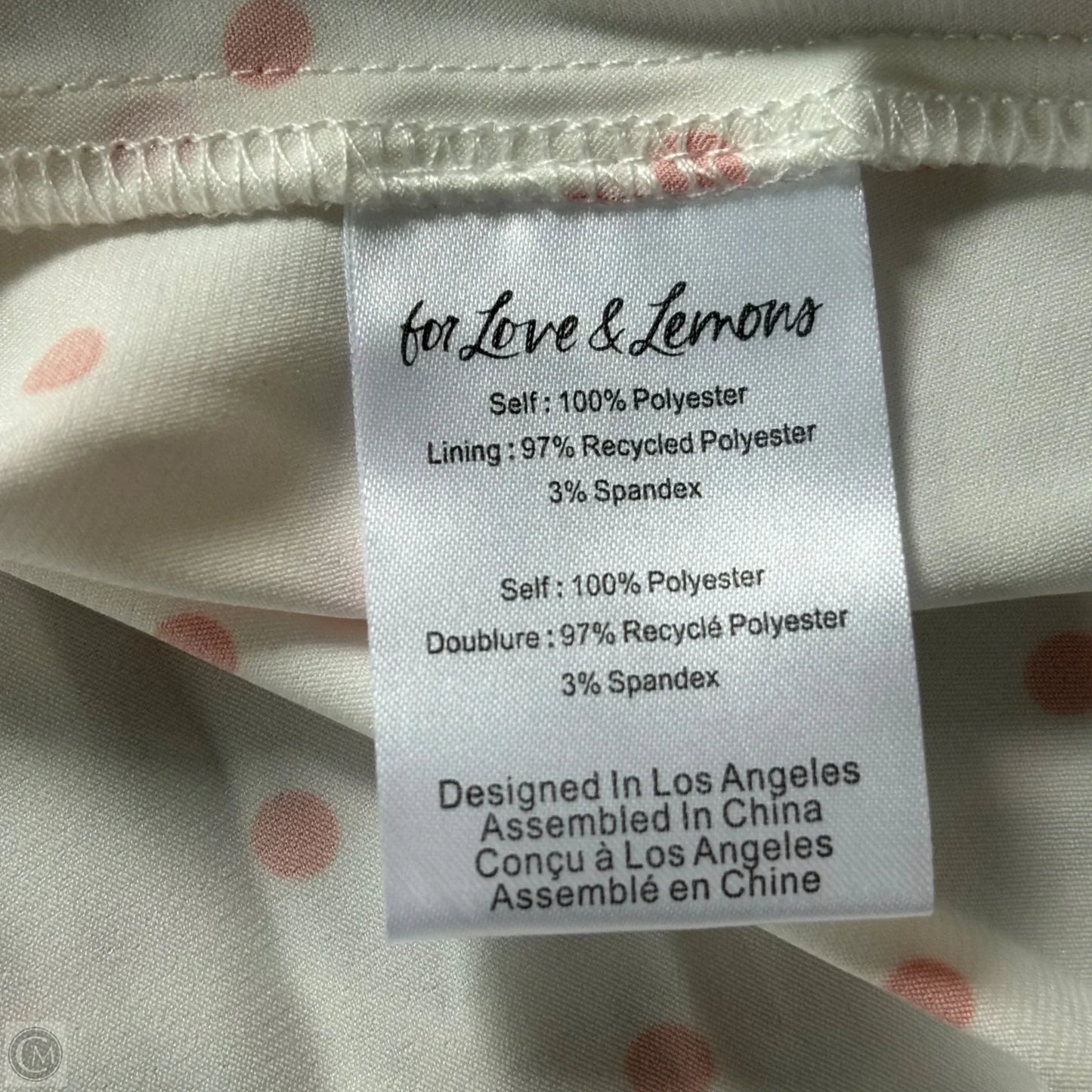 Dress Party Short By For Love & Lemons In Polkadot Pattern, Size: Xs
