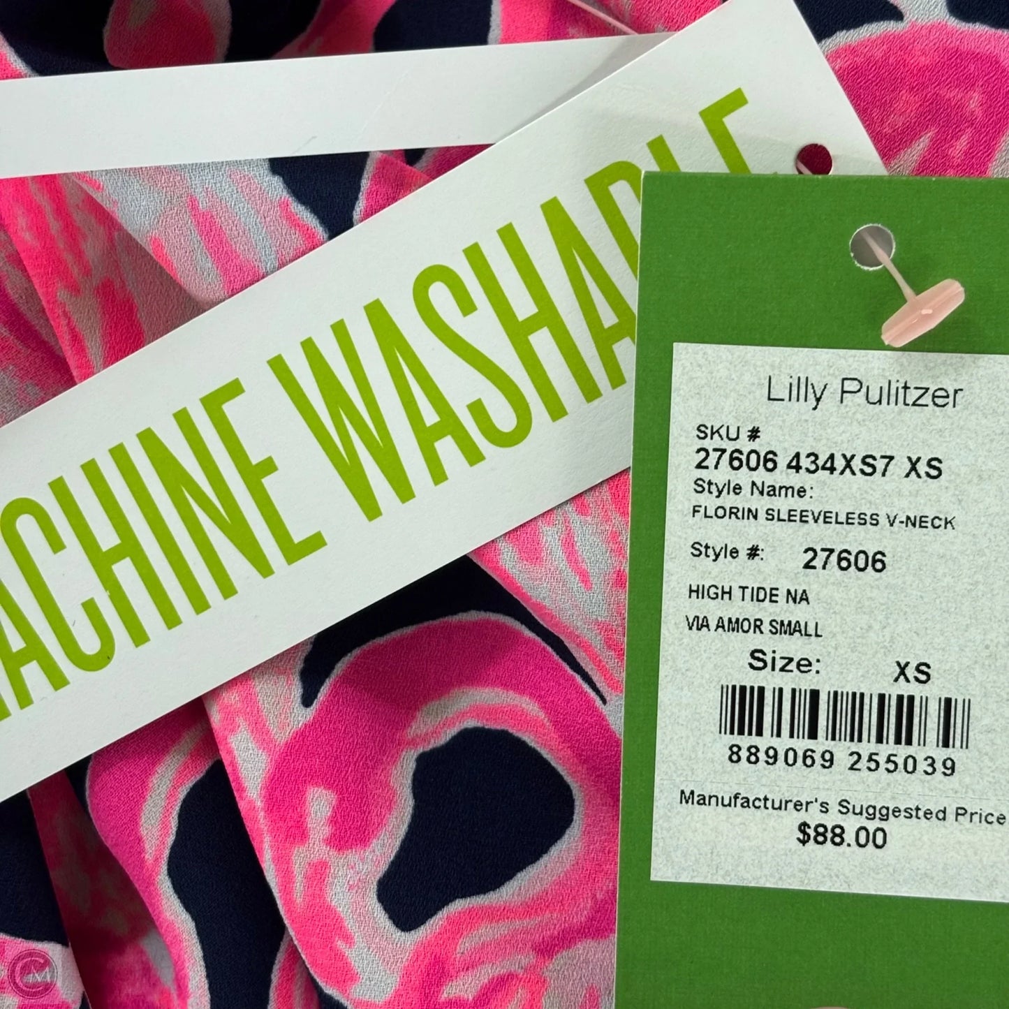 Top Sleeveless Designer By Lilly Pulitzer In Navy, Size: Xs
