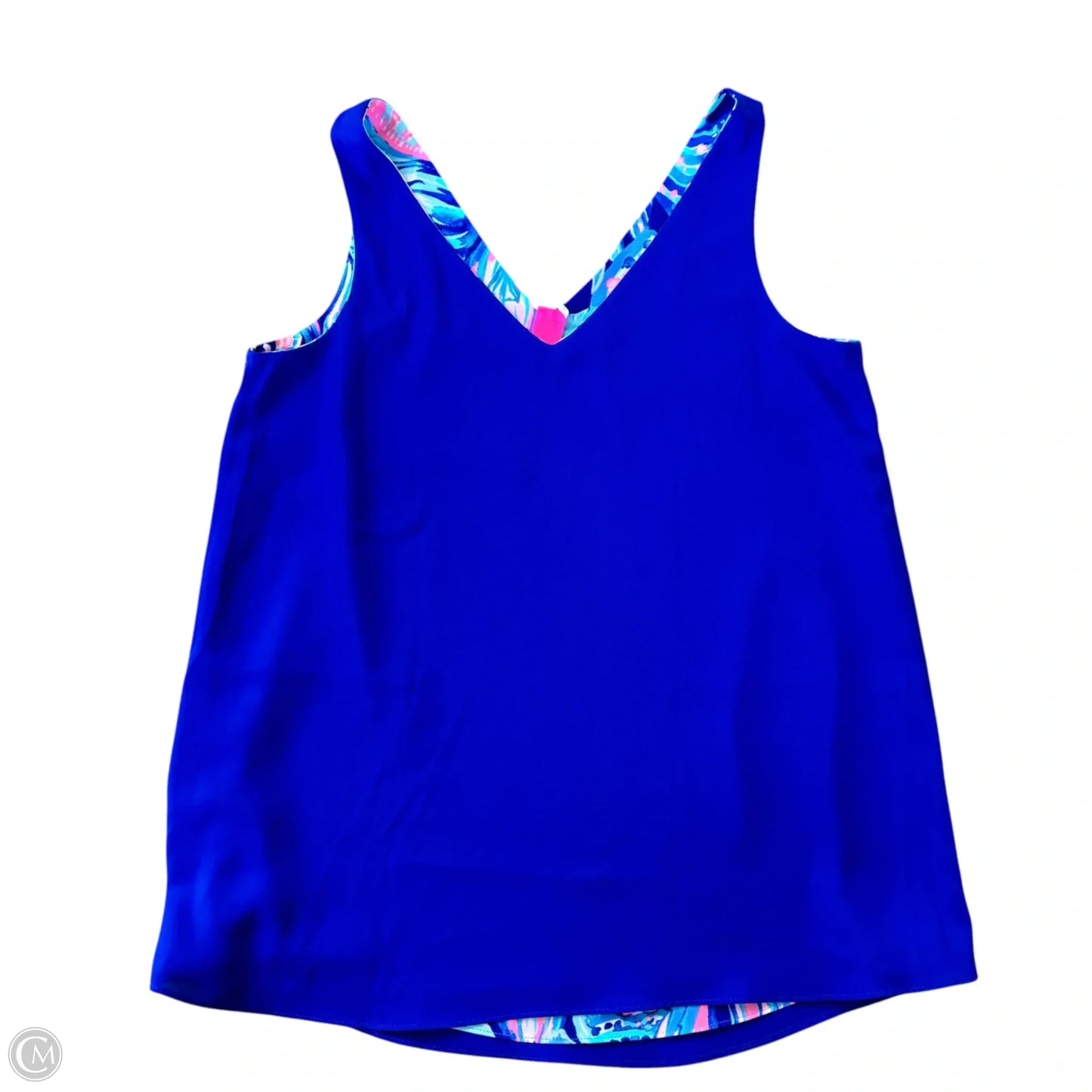 Top Sleeveless Designer By Lilly Pulitzer In Blue & Pink, Size: Xxs