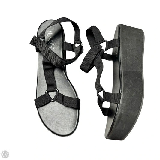 Sandals Heels Platform By Wild Pair In Black, Size: 9.5