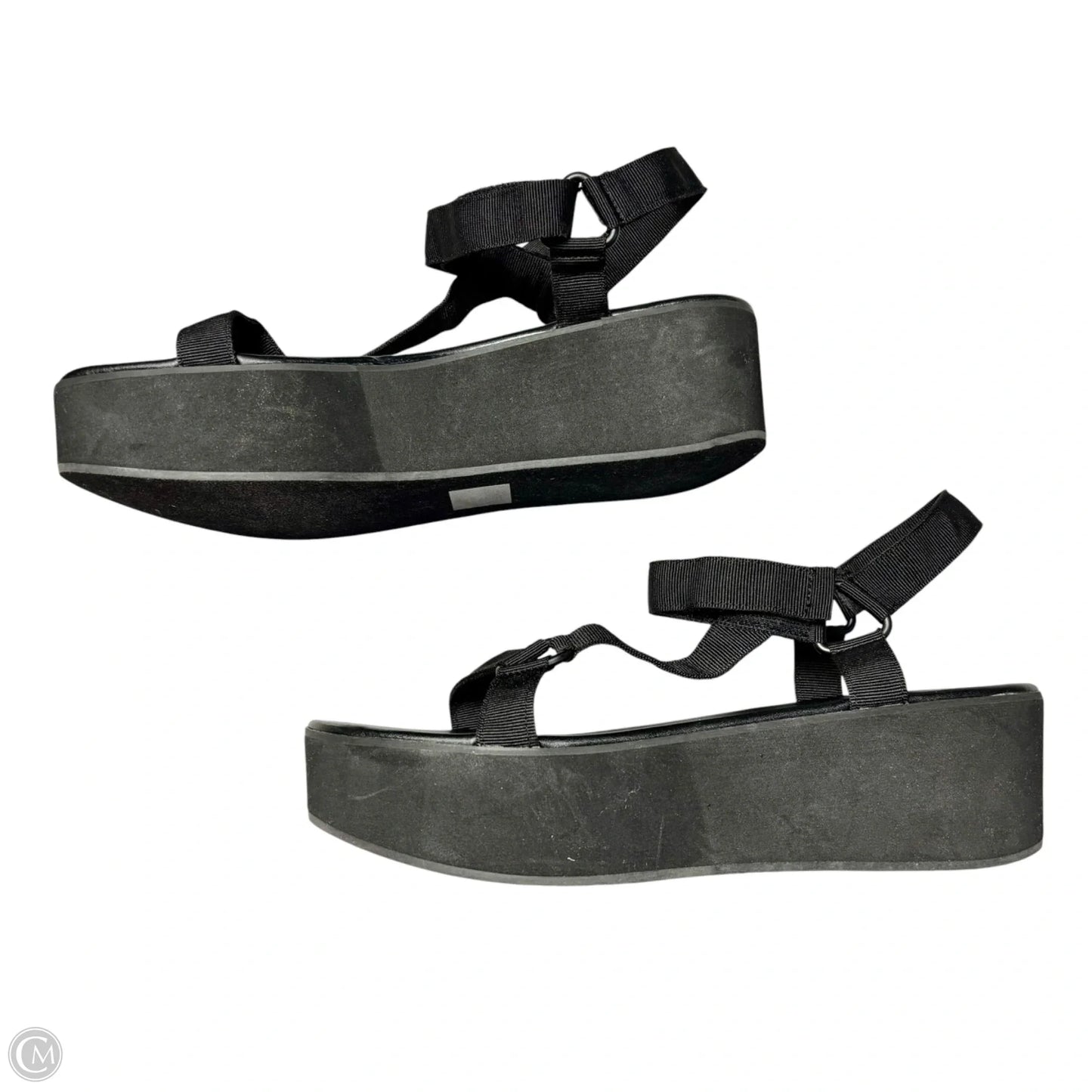 Sandals Heels Platform By Wild Pair In Black, Size: 9.5