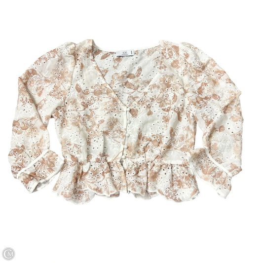 Top Long Sleeve By Stile Collection In Floral Print, Size: M