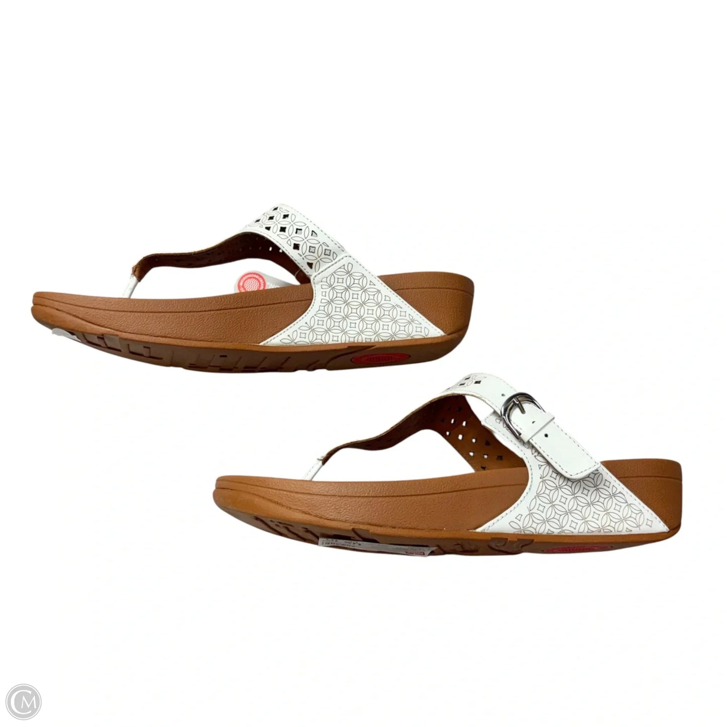 Sandals Heels Wedge By Fitflop In White, Size: 10