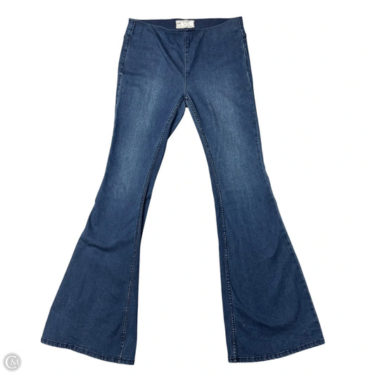 Jeans Flared By Free People In Blue Denim, Size: 6