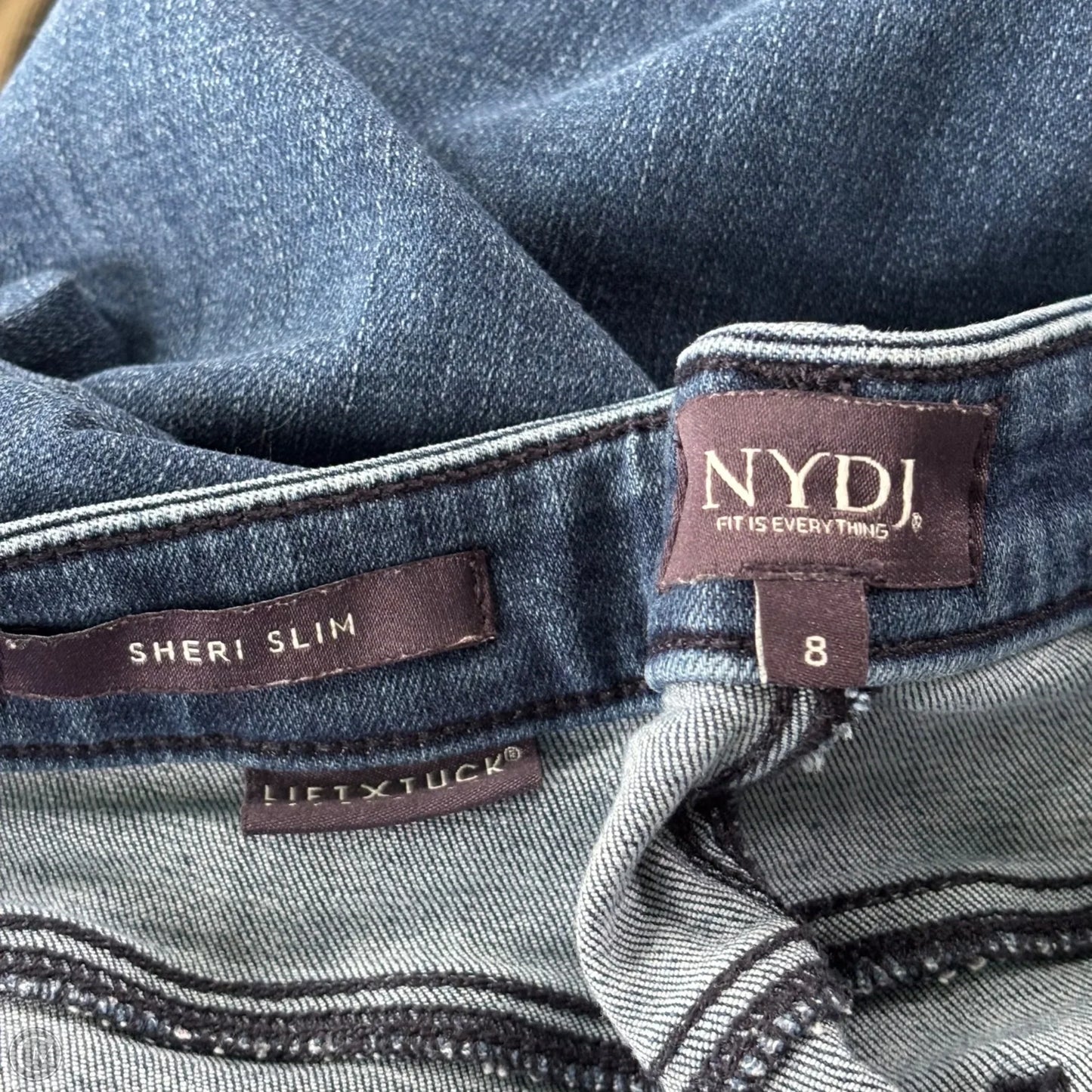 Jeans Straight By Not Your Daughters Jeans In Blue Denim, Size: 8