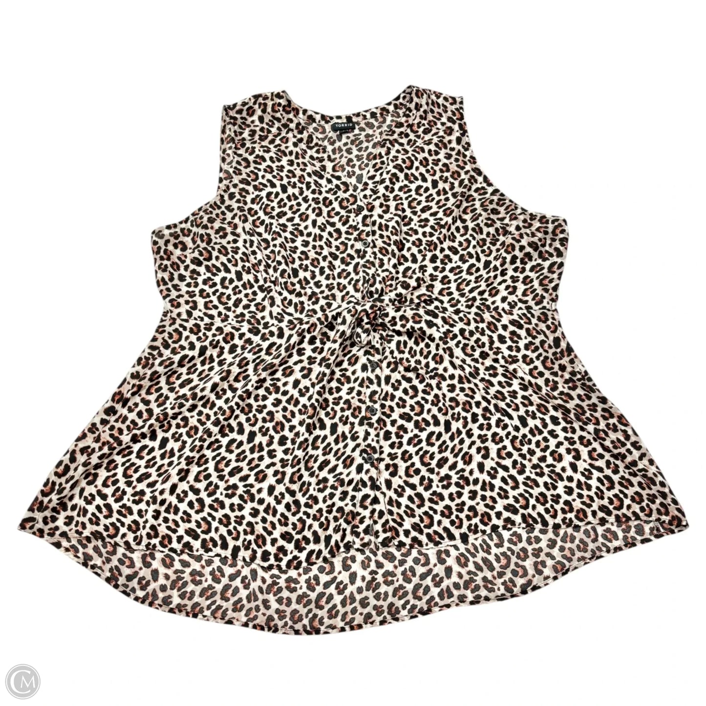 Top Sleeveless By Torrid In Leopard Print, Size: 4x