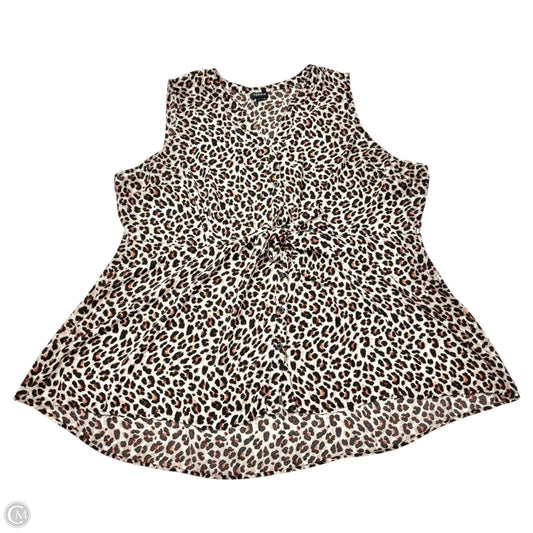 Top Sleeveless By Torrid In Leopard Print, Size: 4x