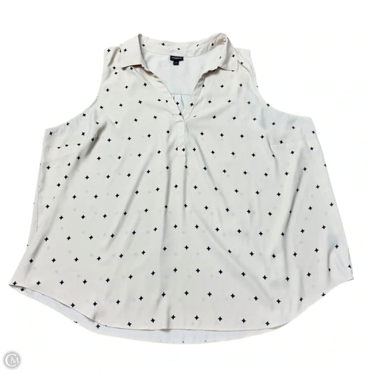 Top Sleeveless By Torrid In Cream, Size: 4x