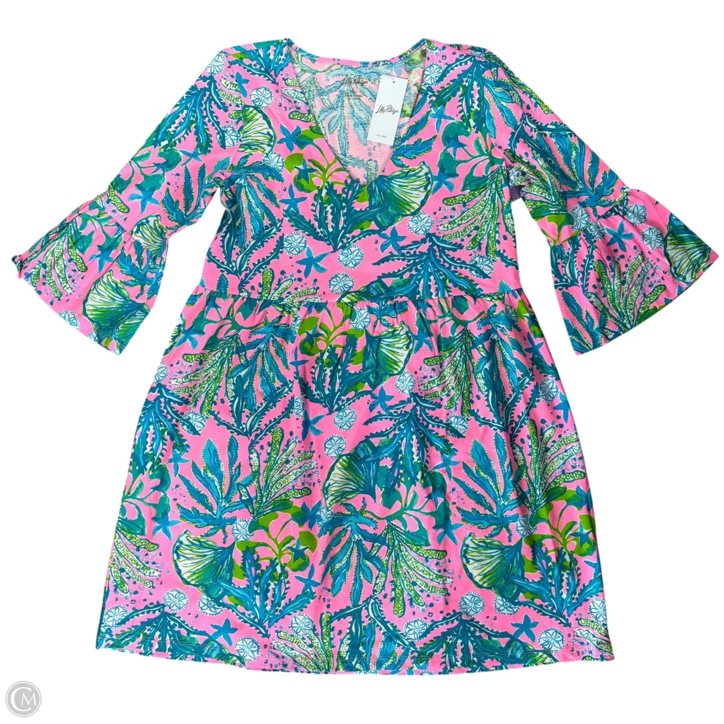 Dress Designer By Lilly Pulitzer In Blue & Pink, Size: L