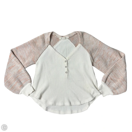 Top Long Sleeve By We The Free In Cream, Size: Xs