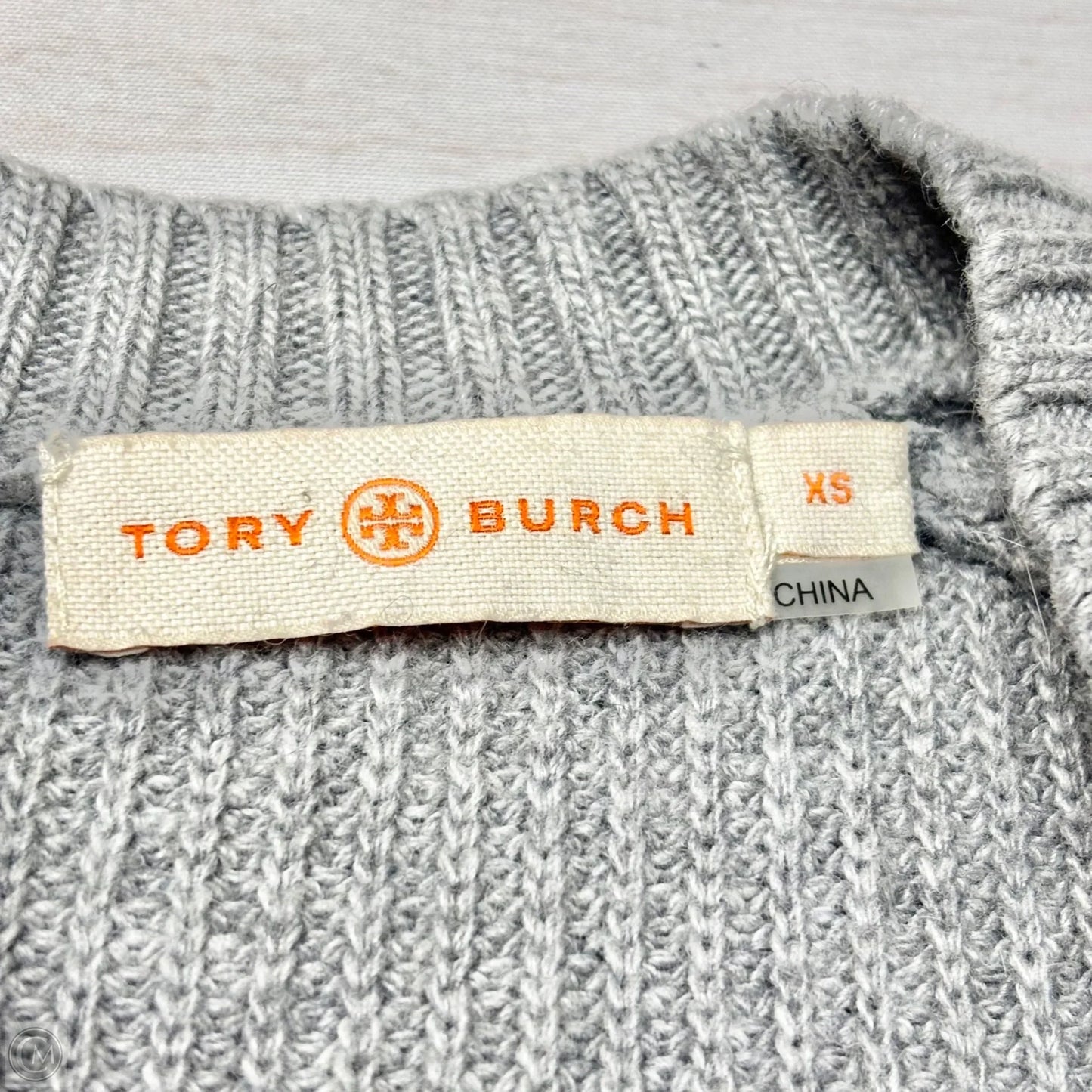 Sweater Designer By Tory Burch In Grey, Size: Xs