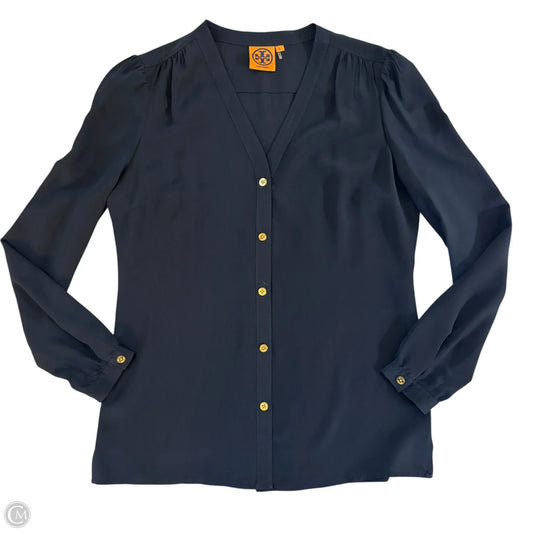 Blouse Designer By Tory Burch In Navy, Size: Xs