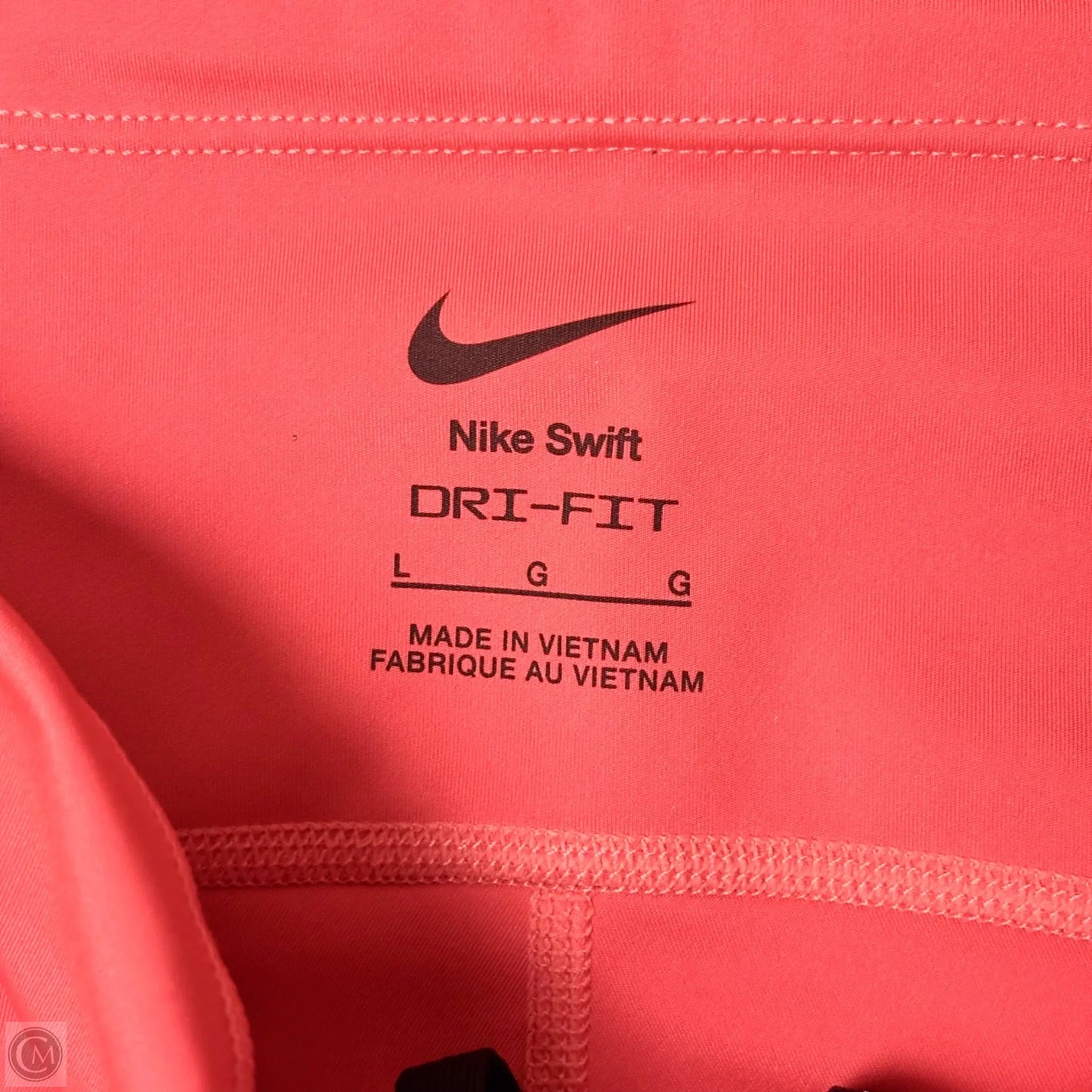 Athletic Leggings By Nike Apparel In Coral, Size: L