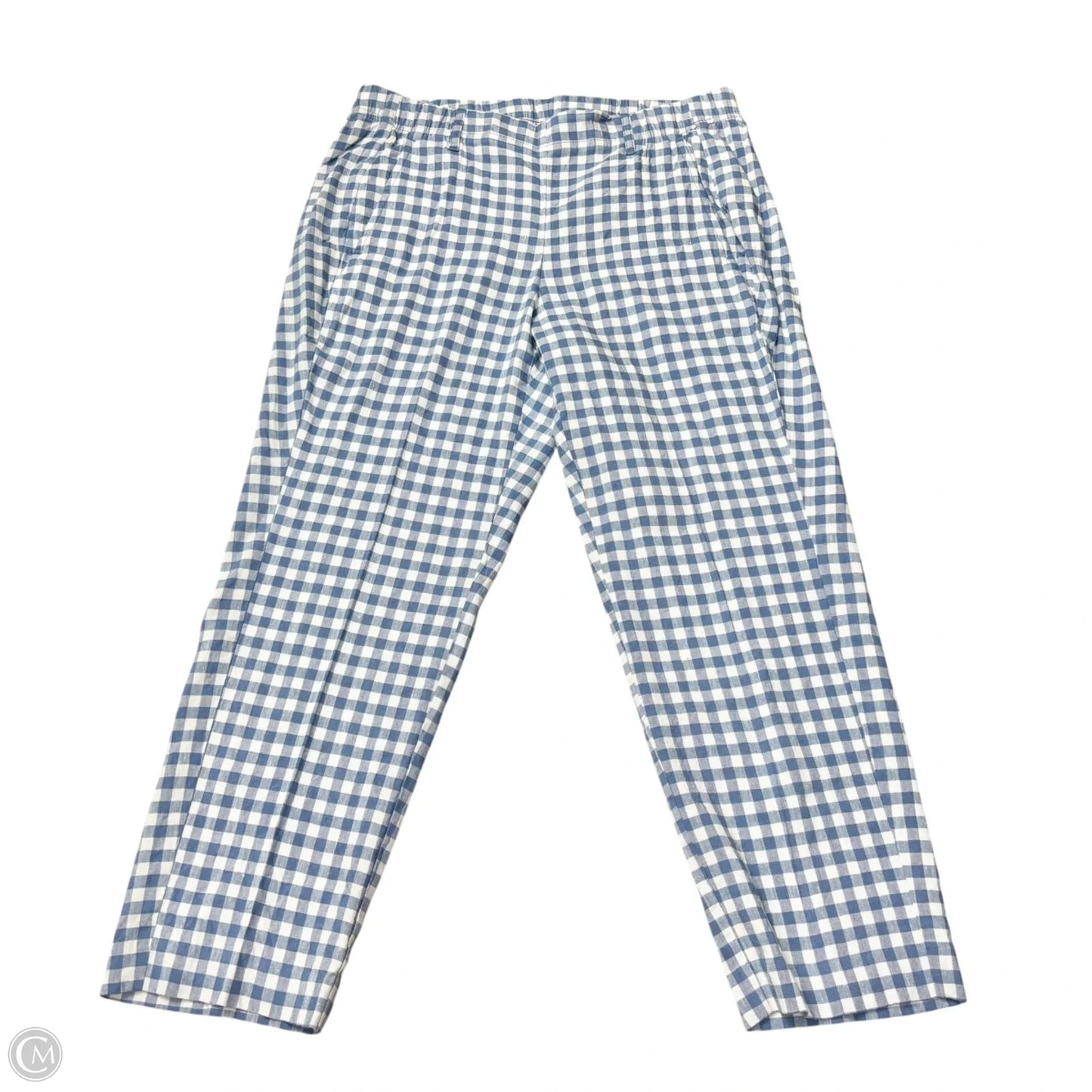 Pants Linen By J. Jill In Blue & White, Size: Sp