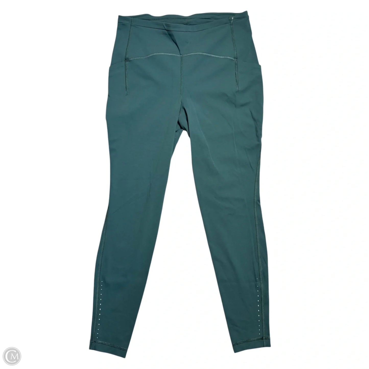 Athletic Leggings By Lululemon In Green, Size: M