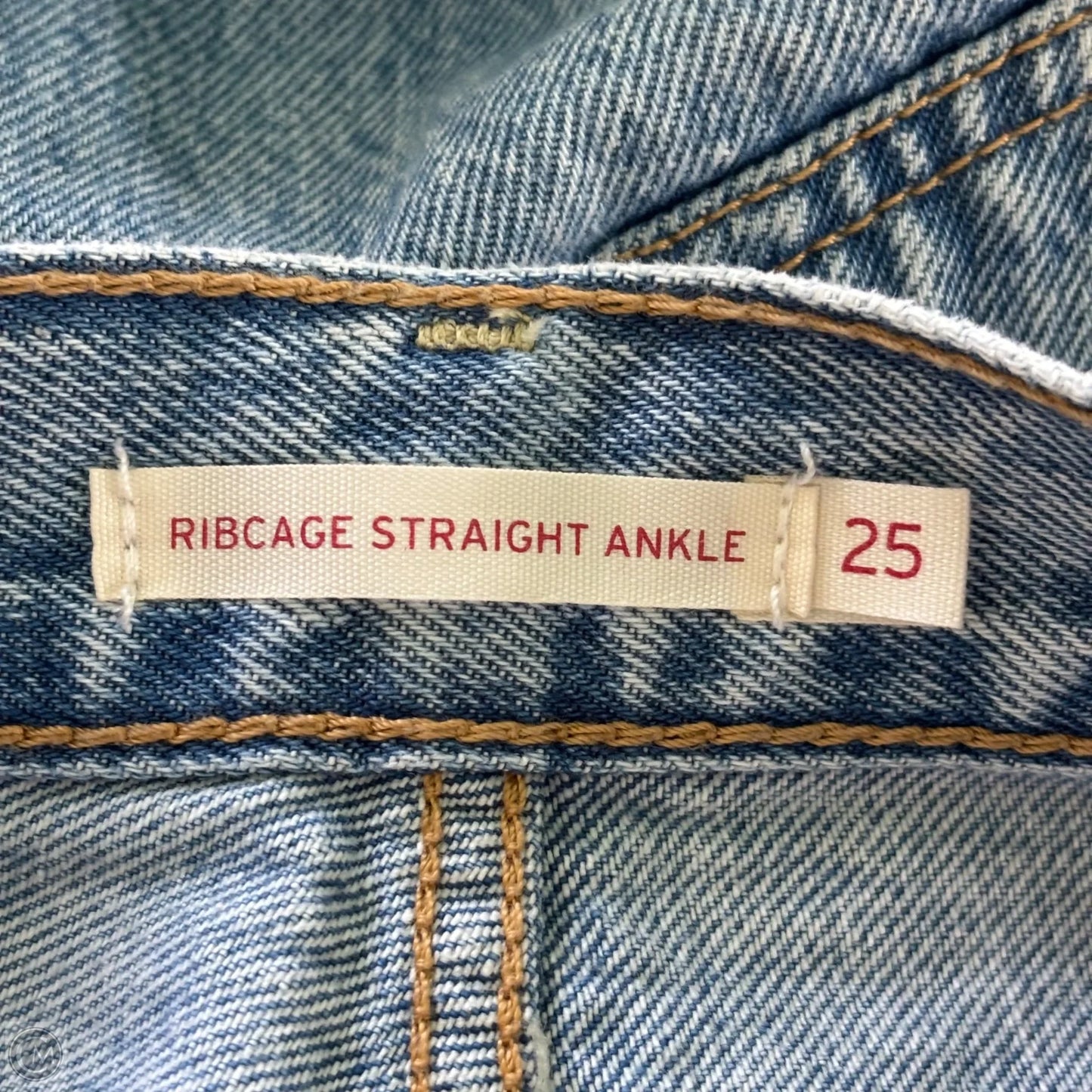 Jeans Straight By Levis In Blue Denim, Size: 2