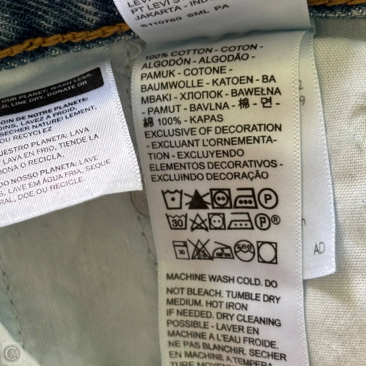 Jeans Straight By Levis In Blue Denim, Size: 2