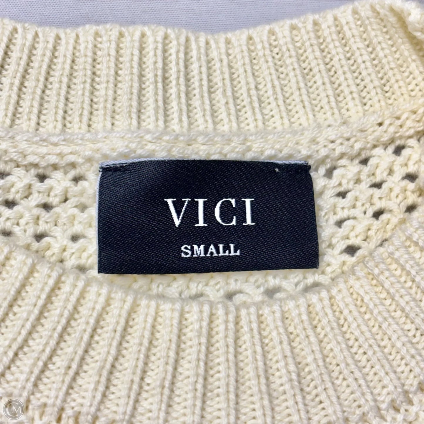 Sweater Short Sleeve By Vici In Striped Pattern, Size: S
