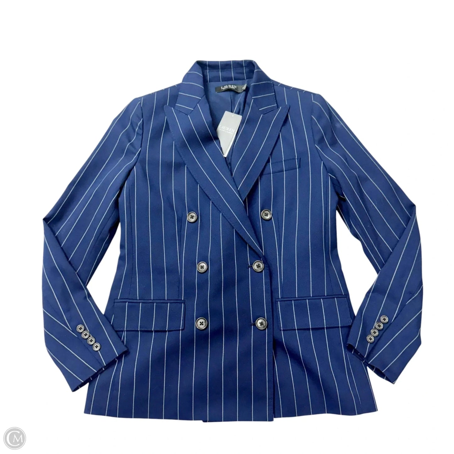 Blazer By Lauren By Ralph Lauren In Striped Pattern, Size: Sp
