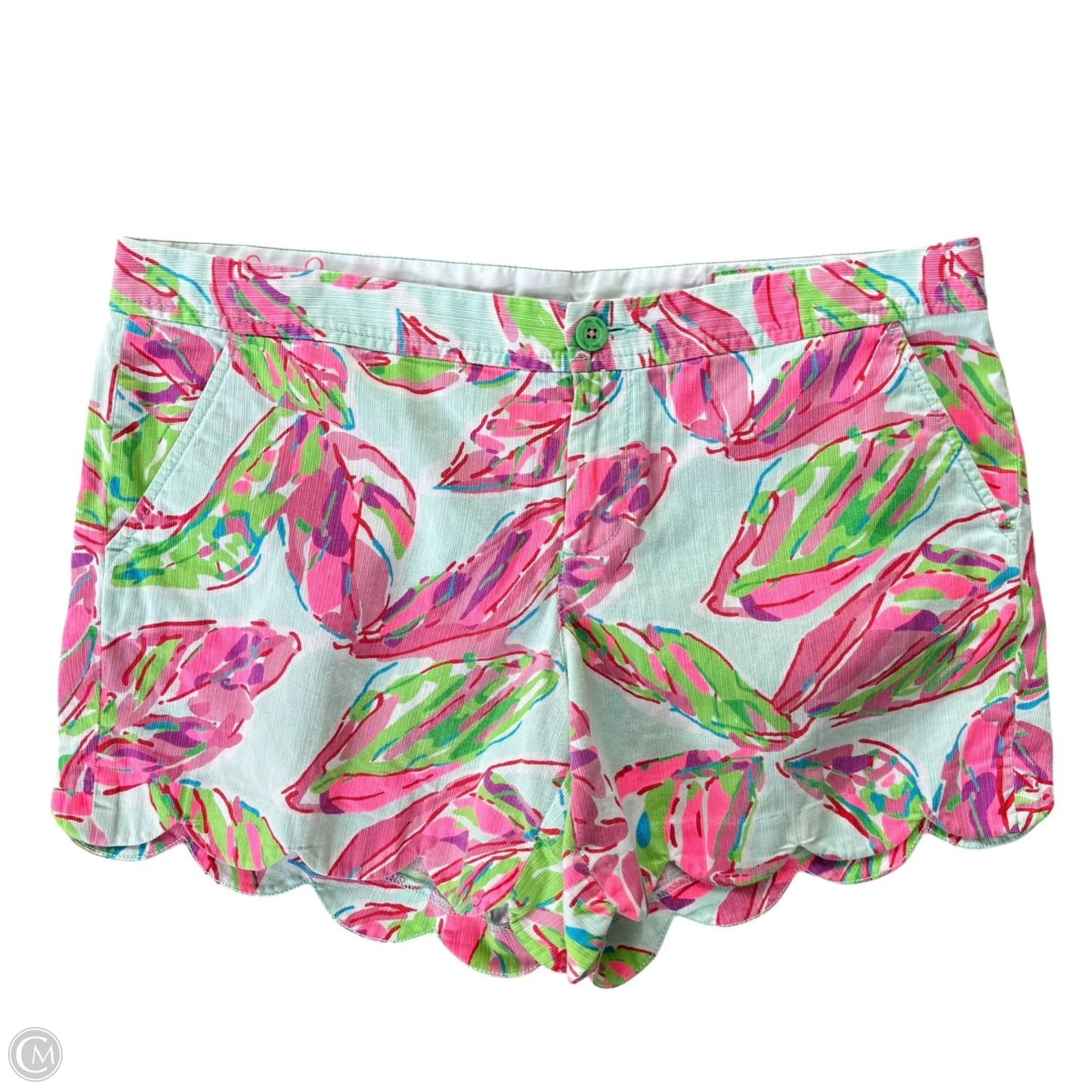 Shorts Designer By Lilly Pulitzer In Green & Pink, Size: 12