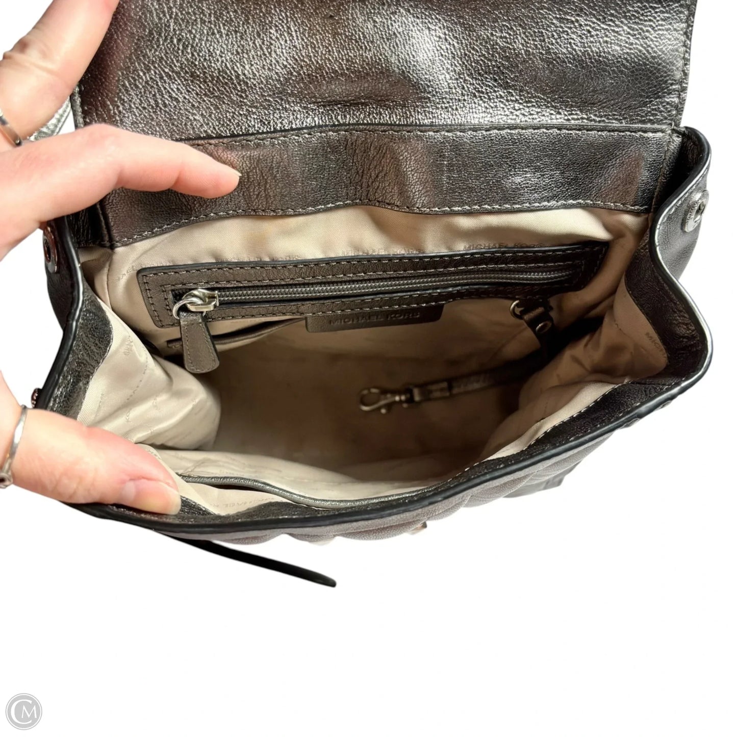 Backpack Leather By Michael By Michael Kors, Size: Small