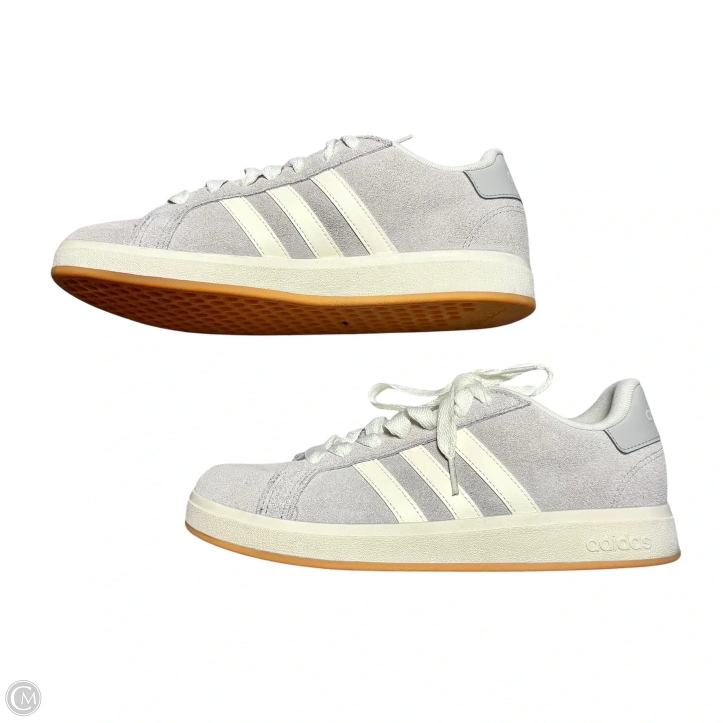 Shoes Sneakers By Adidas In Grey & White, Size: 9