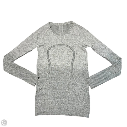 Athletic Top Long Sleeve Crewneck By Lululemon In Grey, Size: S