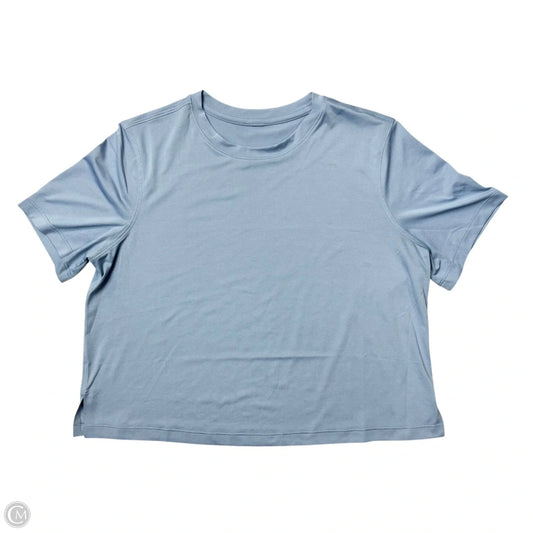 Athletic Top Short Sleeve By Lululemon In Blue, Size: S