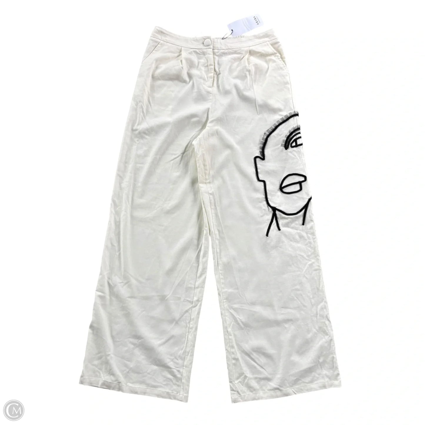 Pants Wide Leg By Akira In White, Size: L