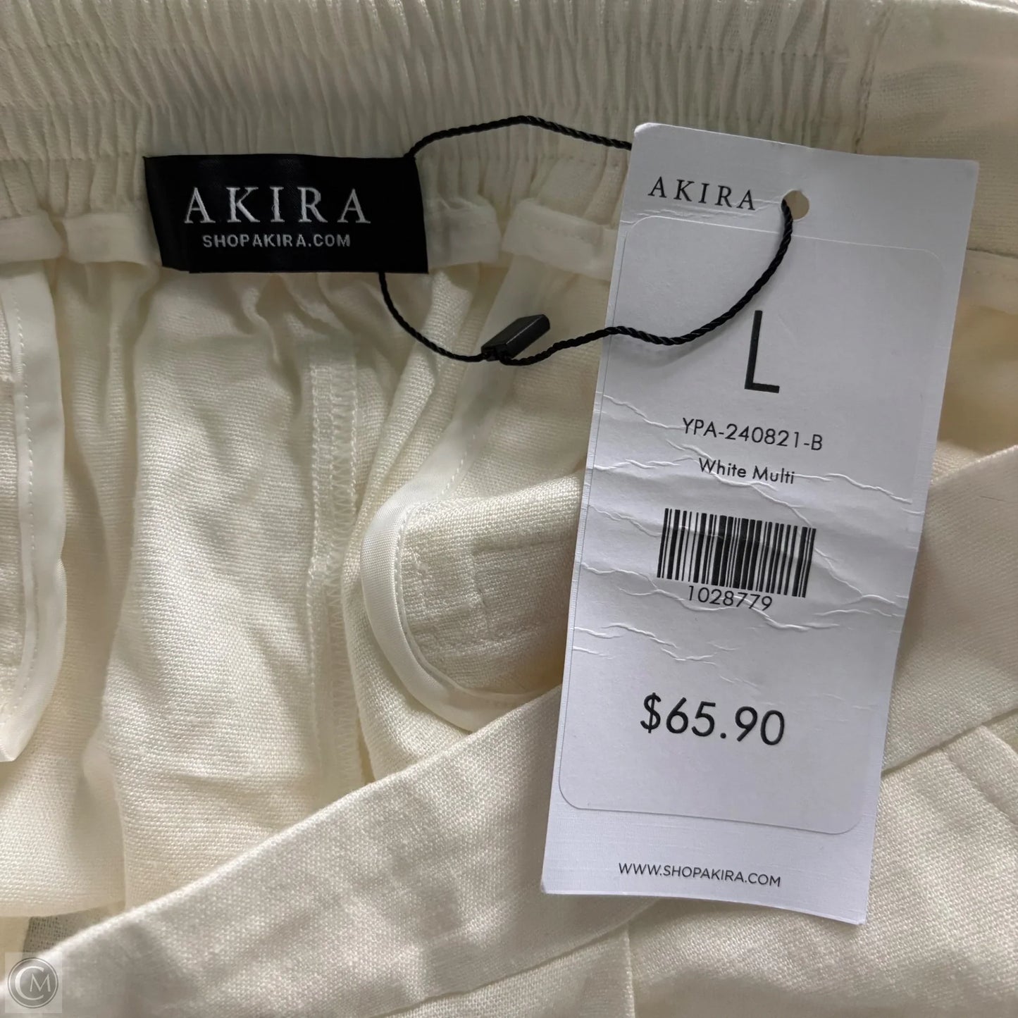 Pants Wide Leg By Akira In White, Size: L