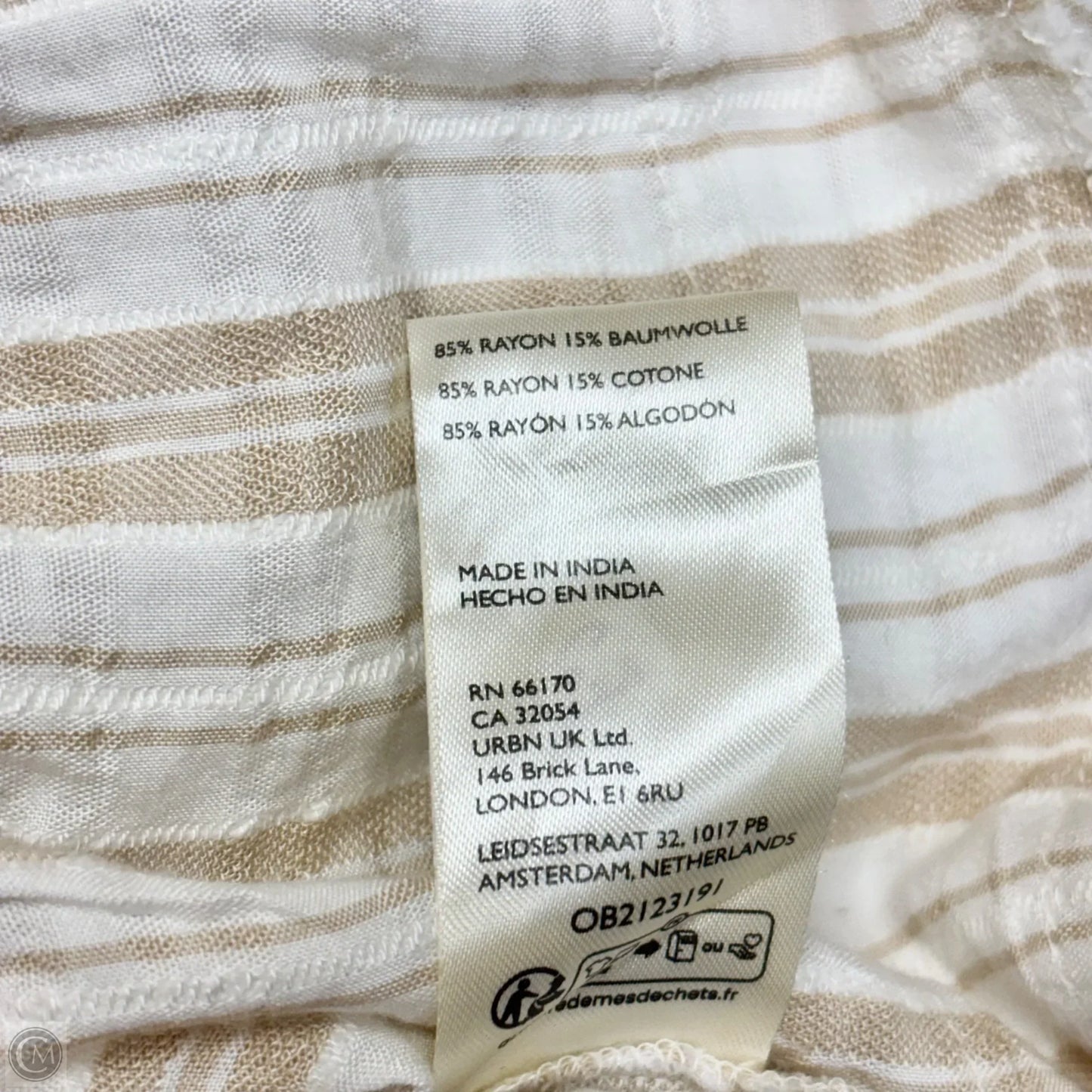 Top Long Sleeve By Anthropologie In Striped Pattern, Size: S
