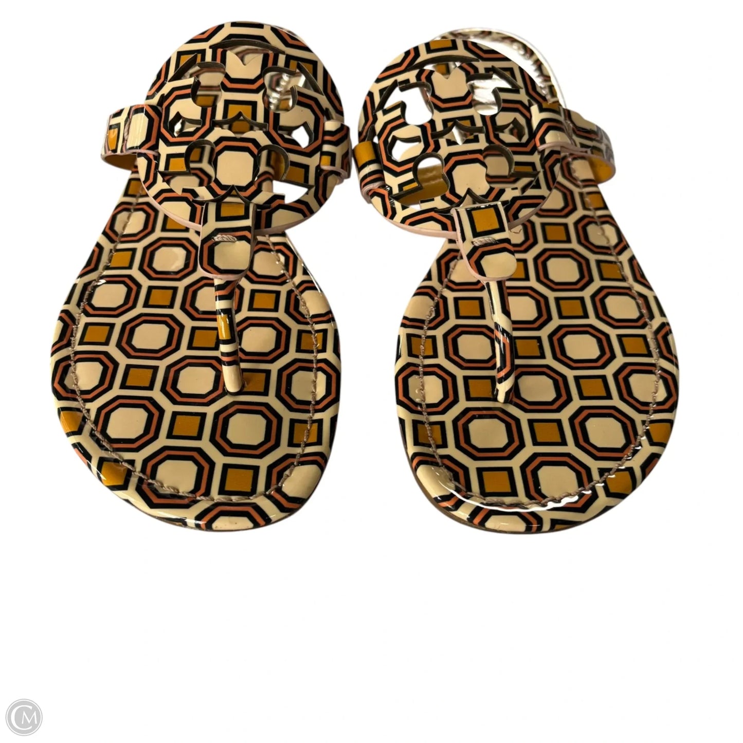 Sandals Designer By Tory Burch In Geometric Pattern, Size: 10