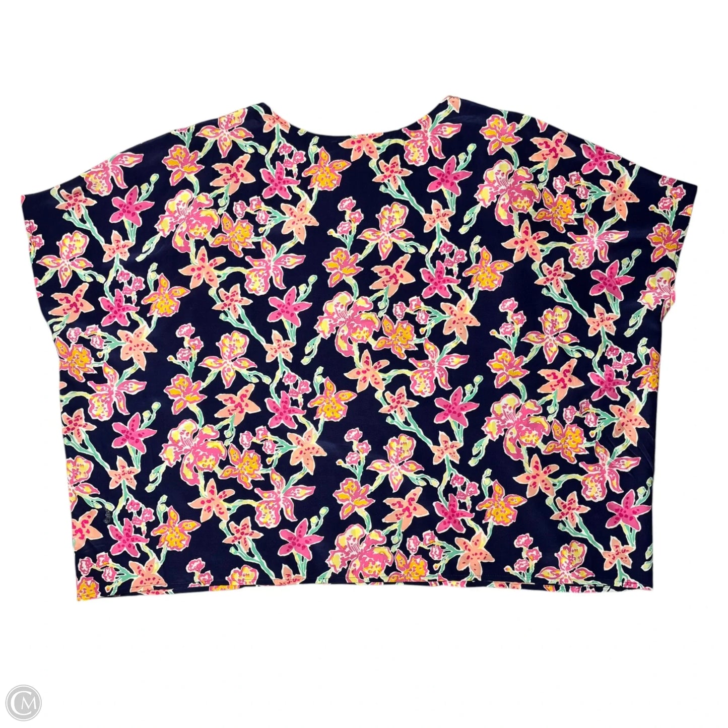 Top Short Sleeve Designer By Lilly Pulitzer In Floral Print, Size: L