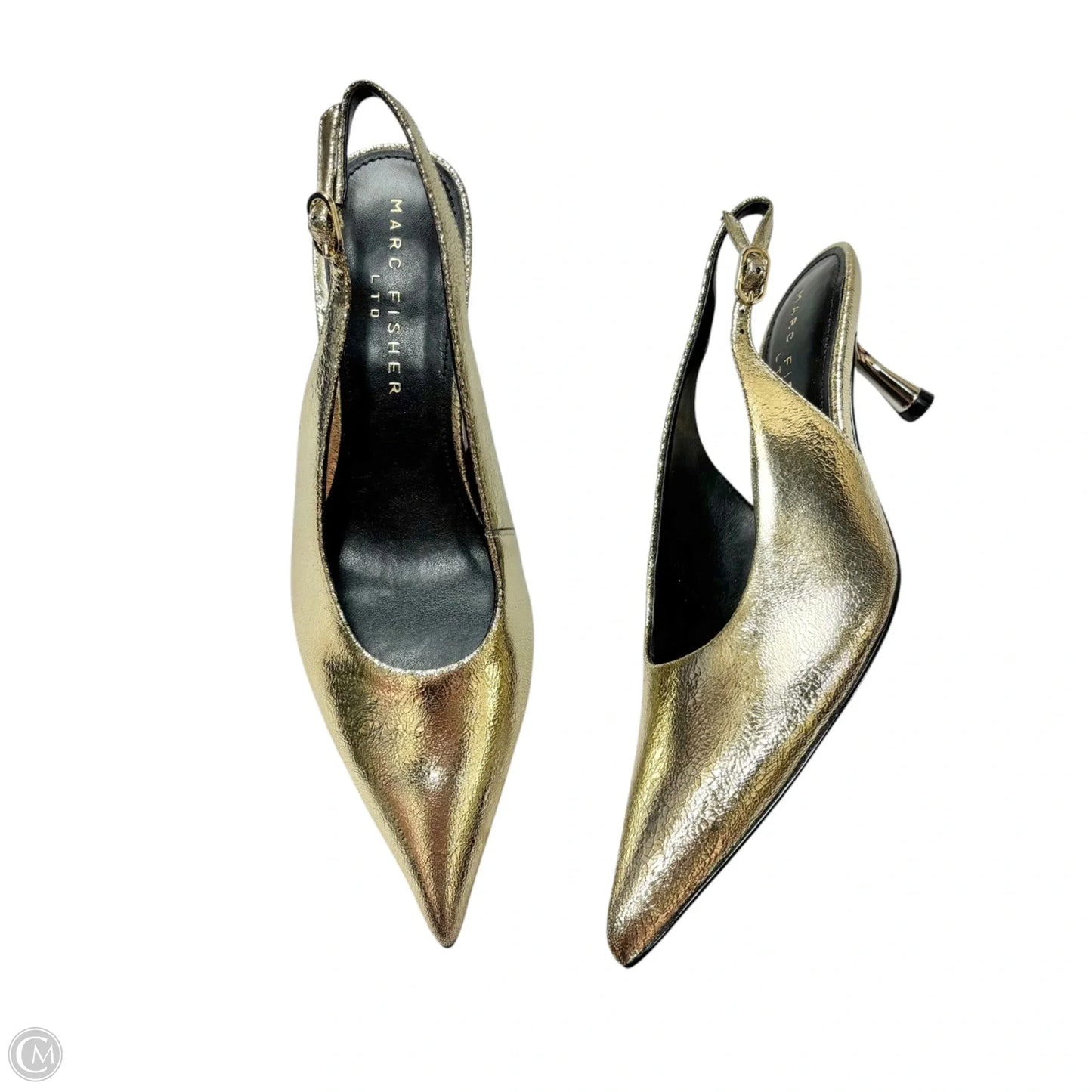 Shoes Heels Kitten By Marc Fisher In Gold, Size: 7.5