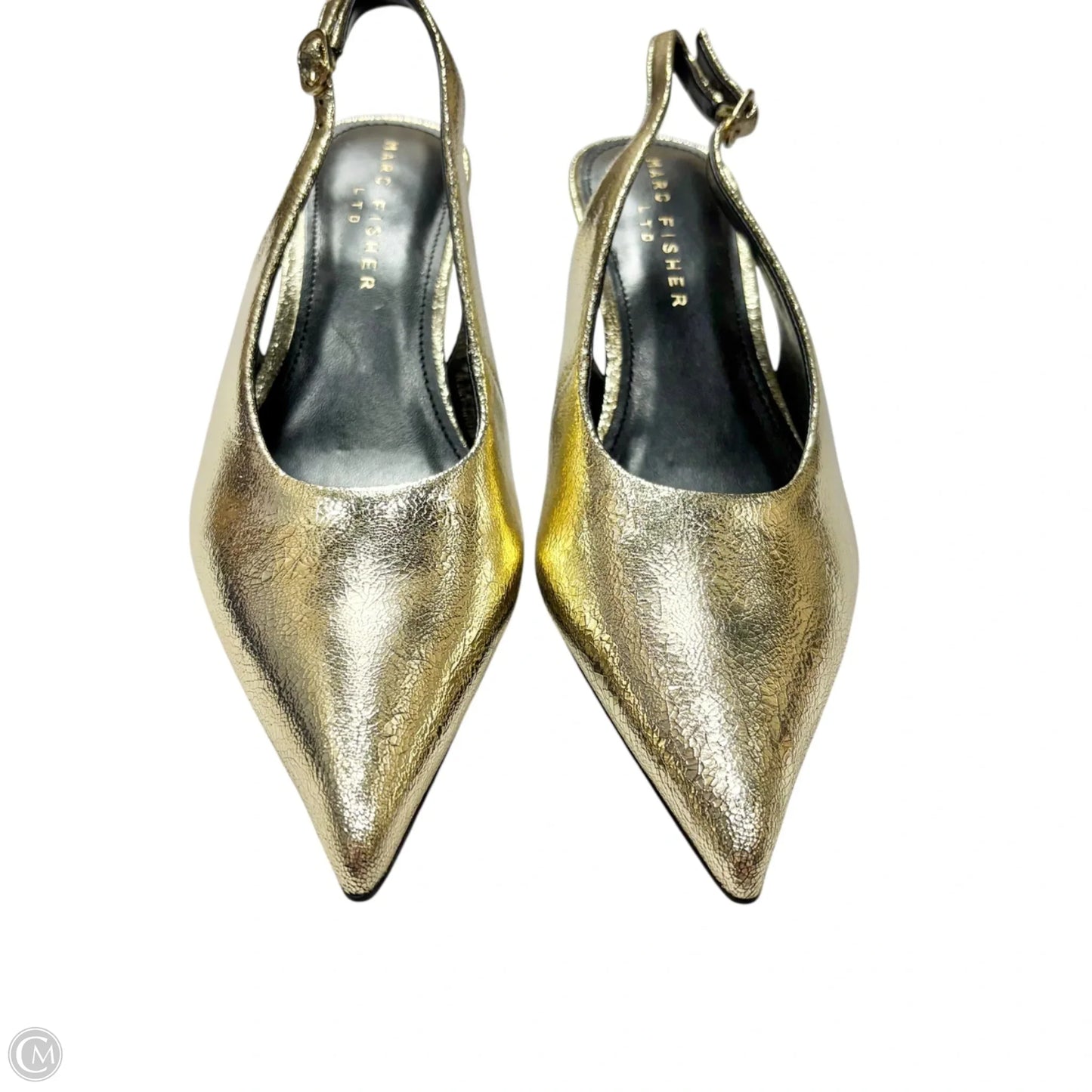 Shoes Heels Kitten By Marc Fisher In Gold, Size: 7.5