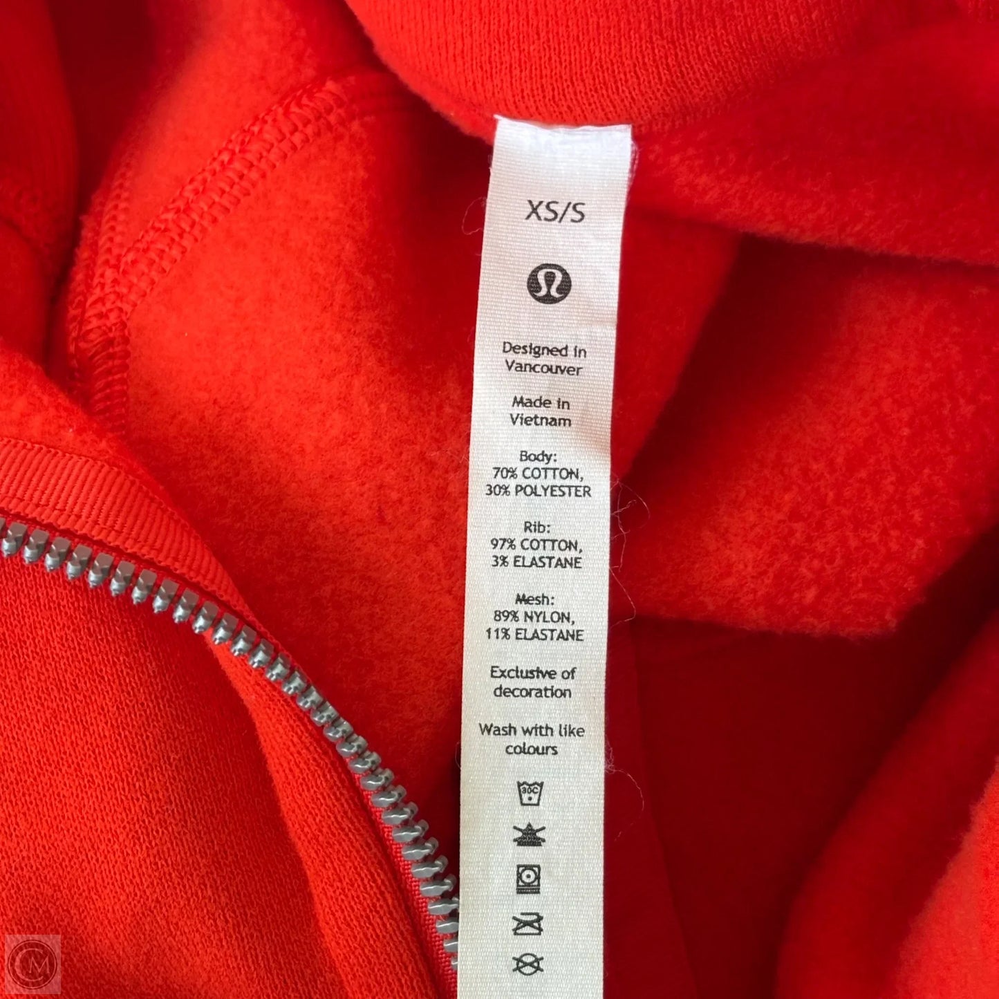 Athletic Sweatshirt Collar By Lululemon In Orange, Size: S