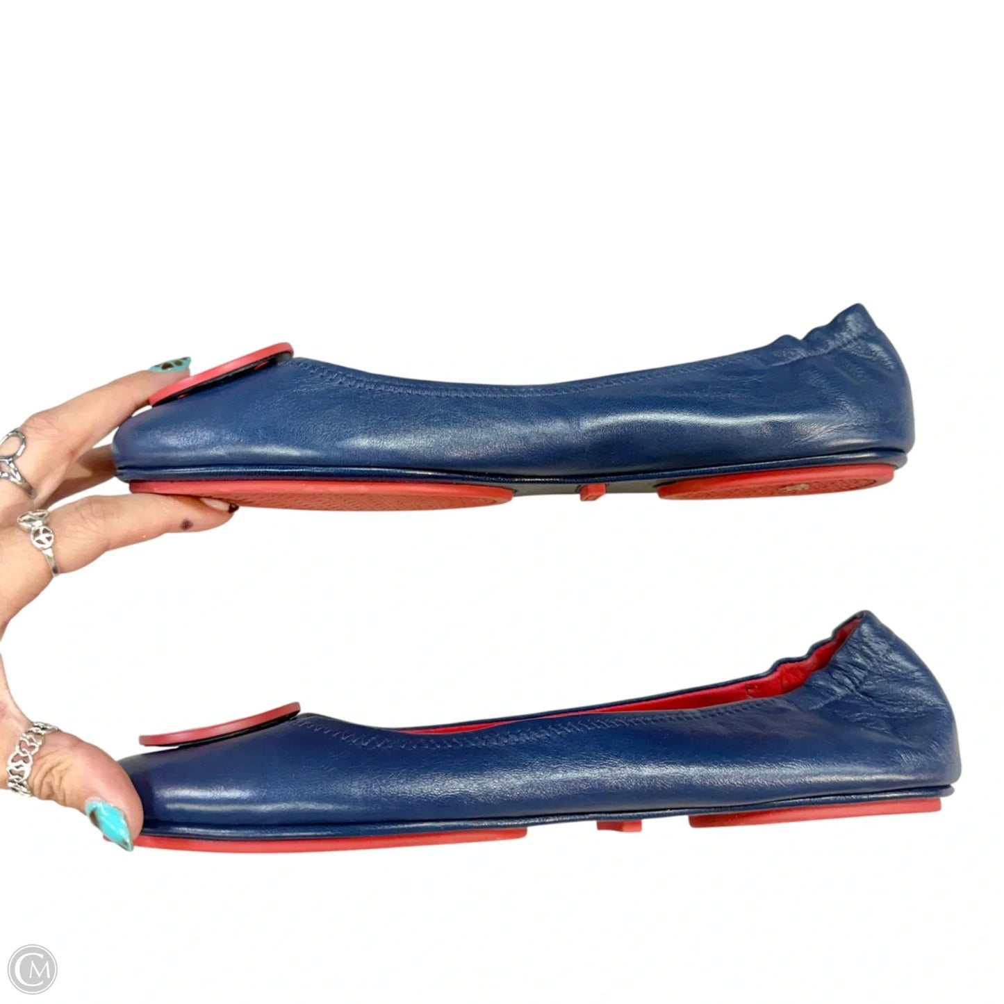 Shoes Designer By Tory Burch In Blue & Red, Size: 10