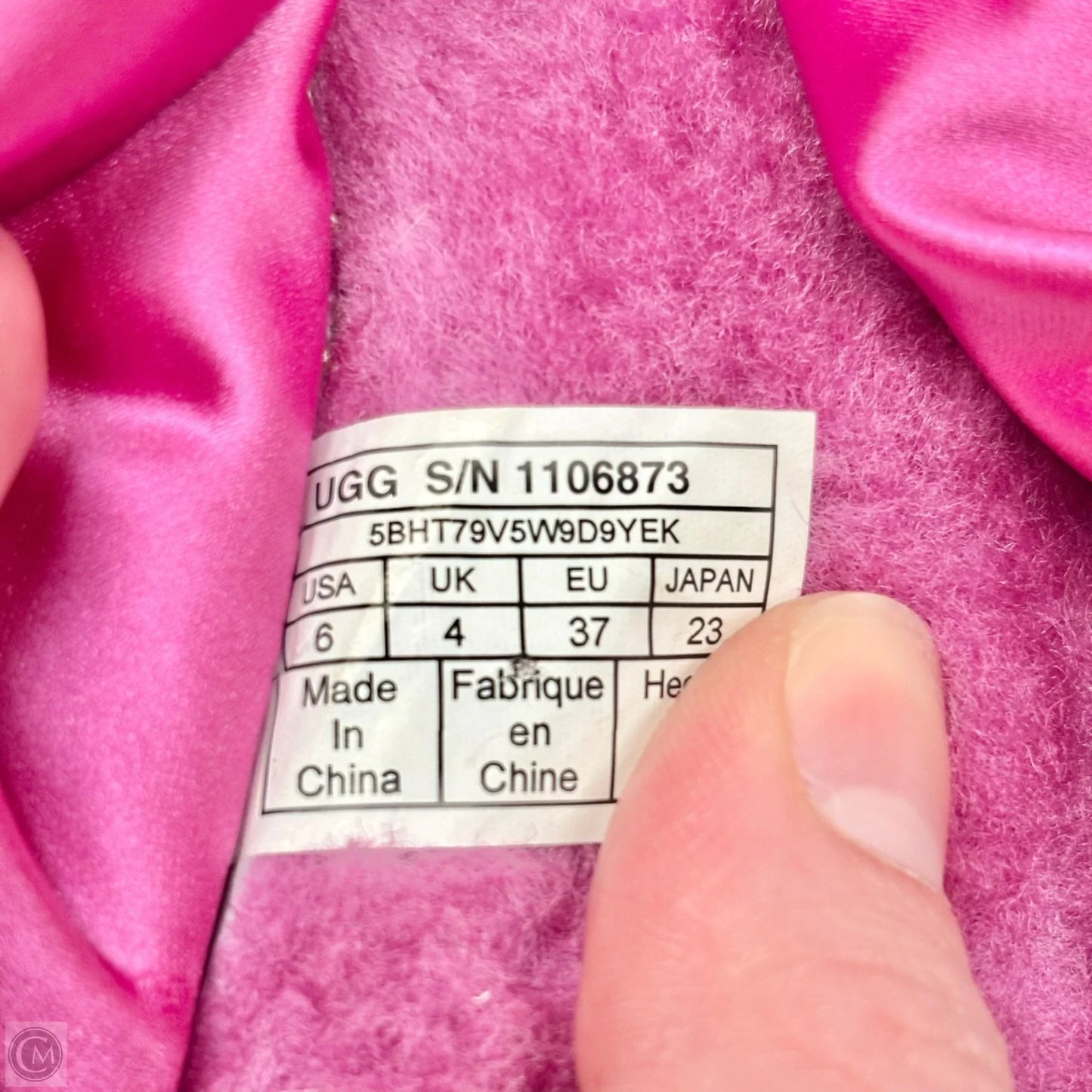Slippers Designer By Ugg In Pink, Size: 6
