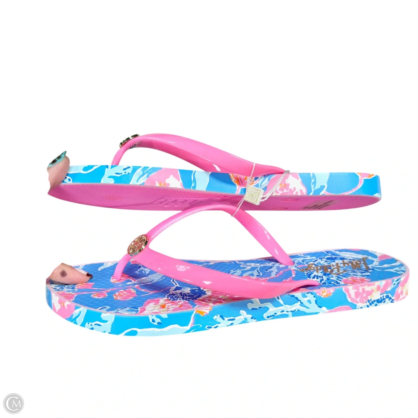 Sandals Designer By Lilly Pulitzer In Floral Print, Size: 7.5