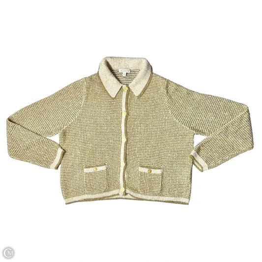 Sweater Cardigan By J. Crew In Gold, Size: Xl