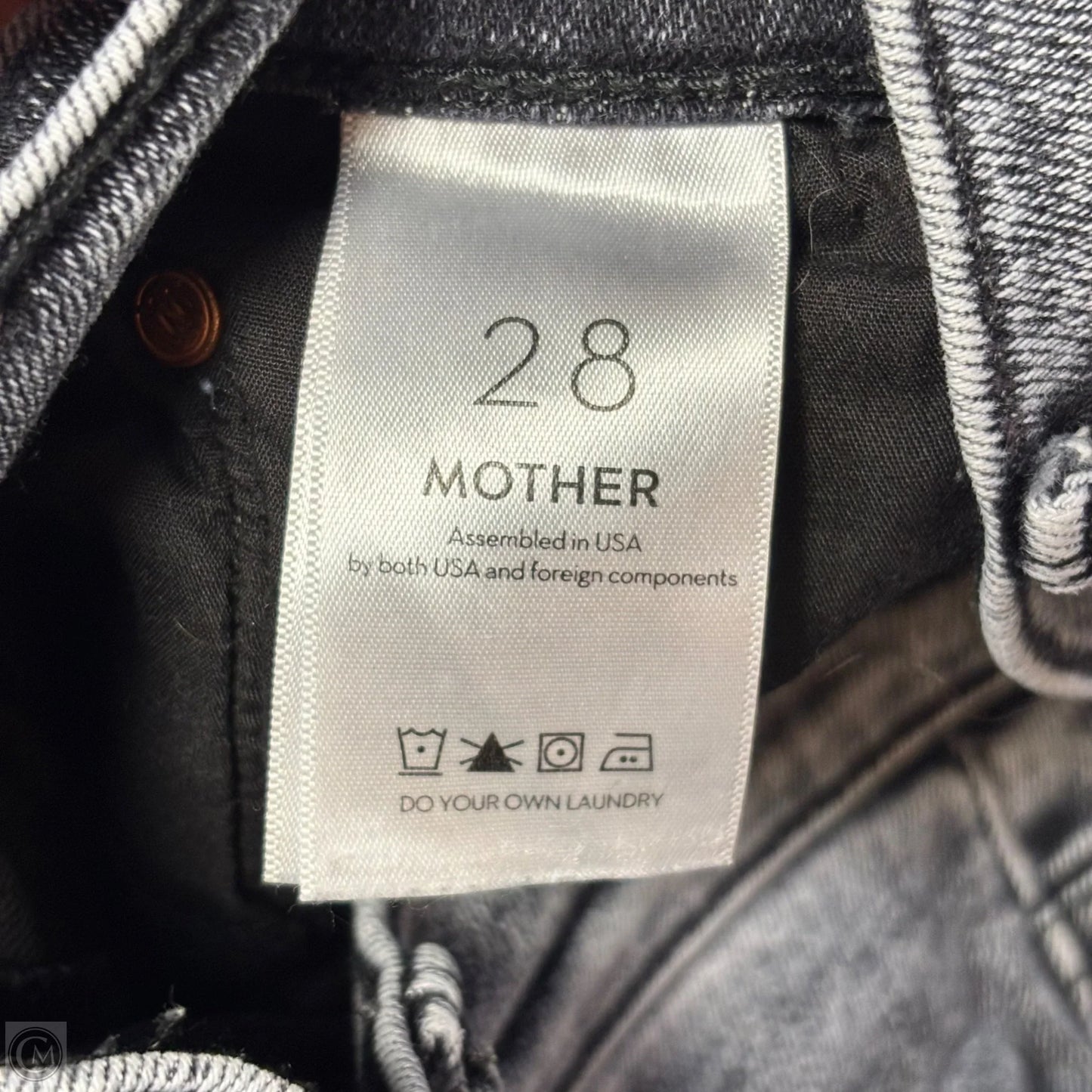 Jeans Straight By Mother In Grey Denim, Size: 6