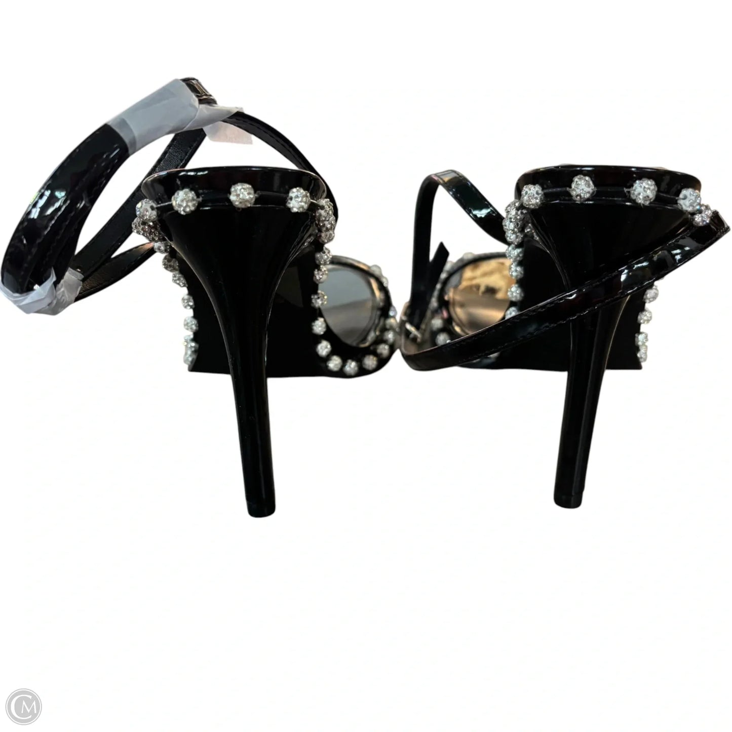 Sandals Heels Stiletto By Steve Madden In Black, Size: 5