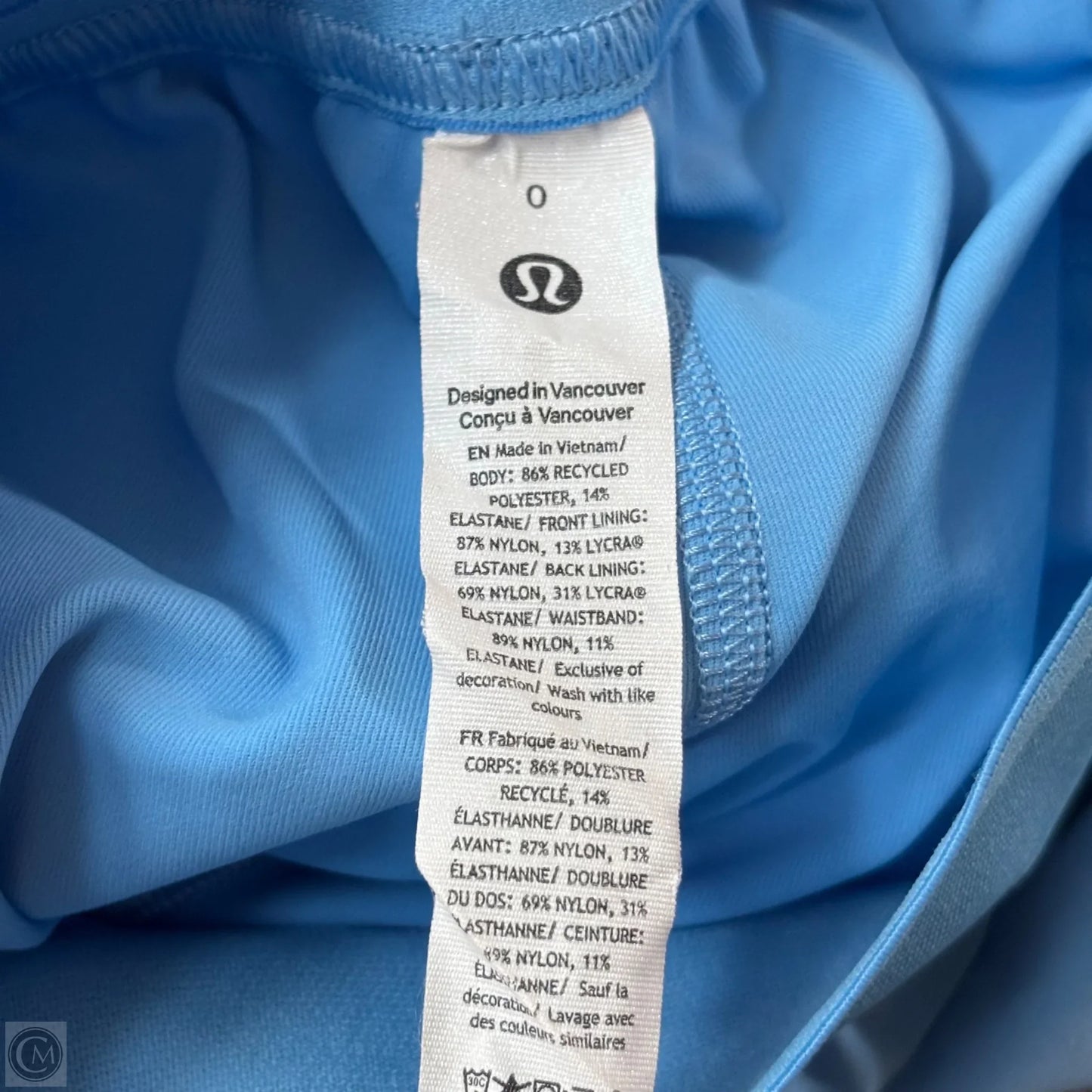 Athletic Skort By Lululemon In Blue, Size: Xs