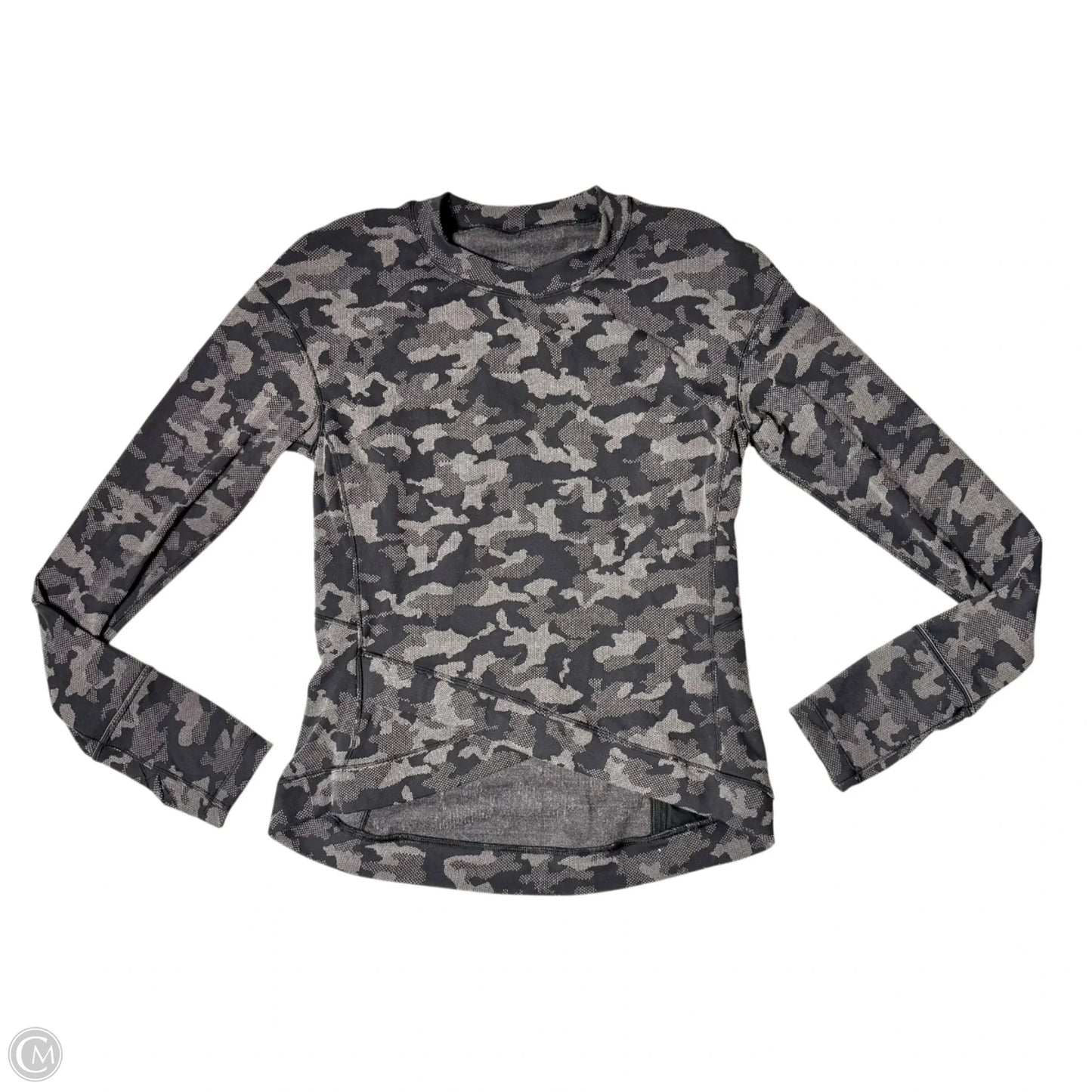 Athletic Top Long Sleeve Crewneck By Lululemon In Camouflage Print, Size: M