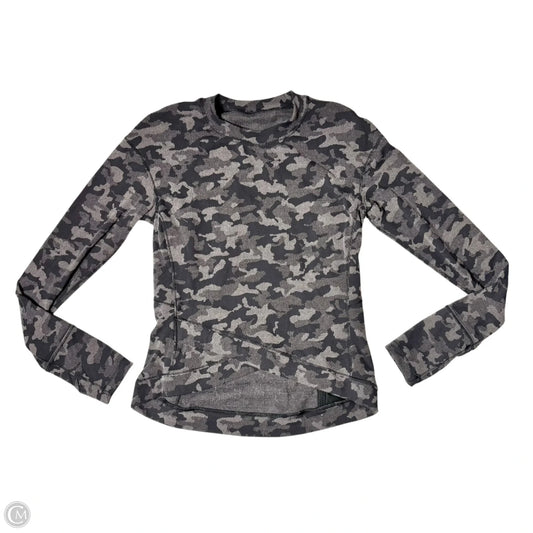 Athletic Top Long Sleeve Crewneck By Lululemon In Camouflage Print, Size: M