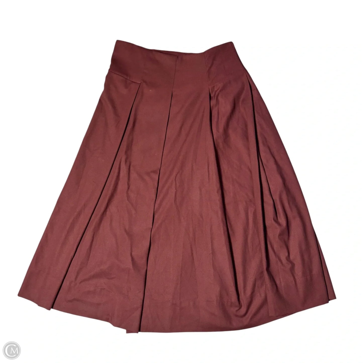 Skirt Midi By Zara In Maroon, Size: M