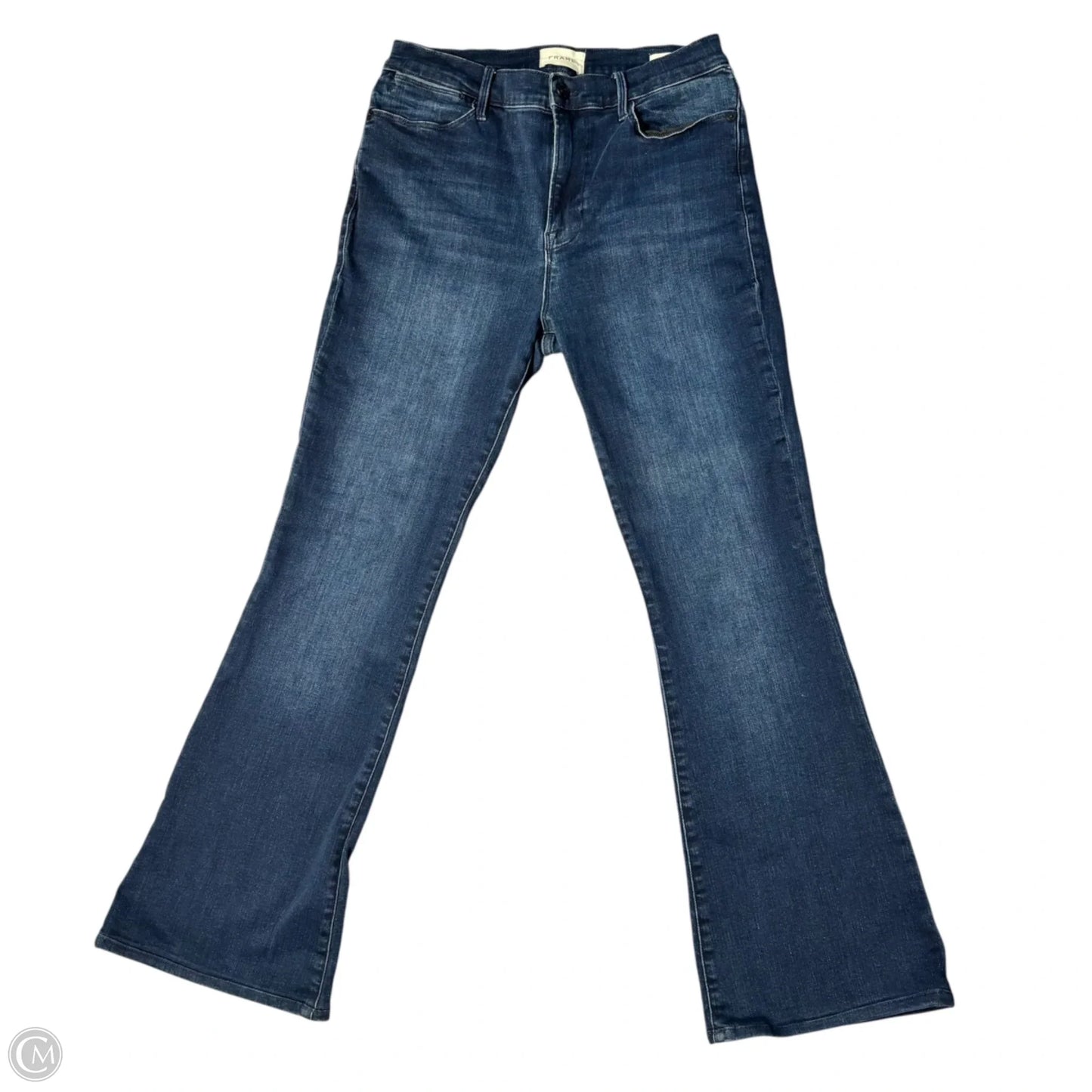 Jeans Flared By Frame In Blue Denim, Size: 10