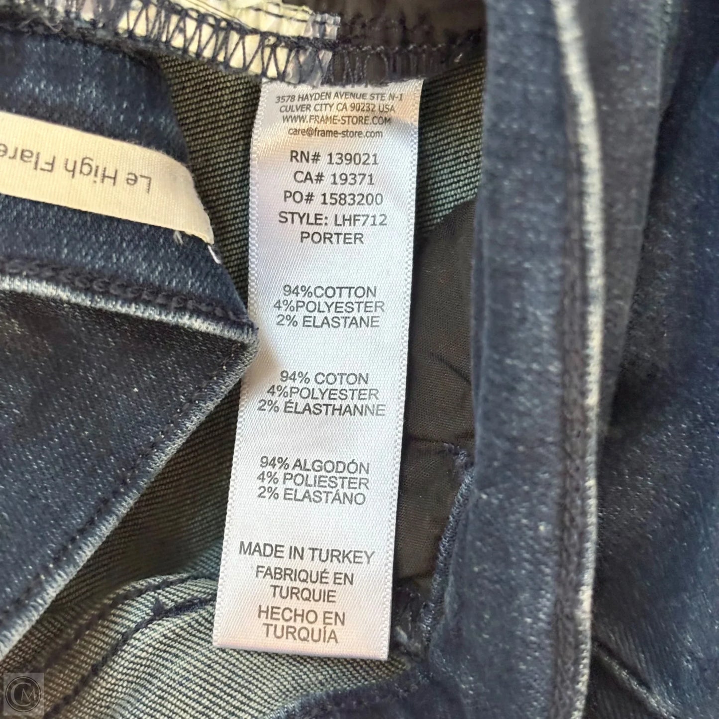 Jeans Flared By Frame In Blue Denim, Size: 10