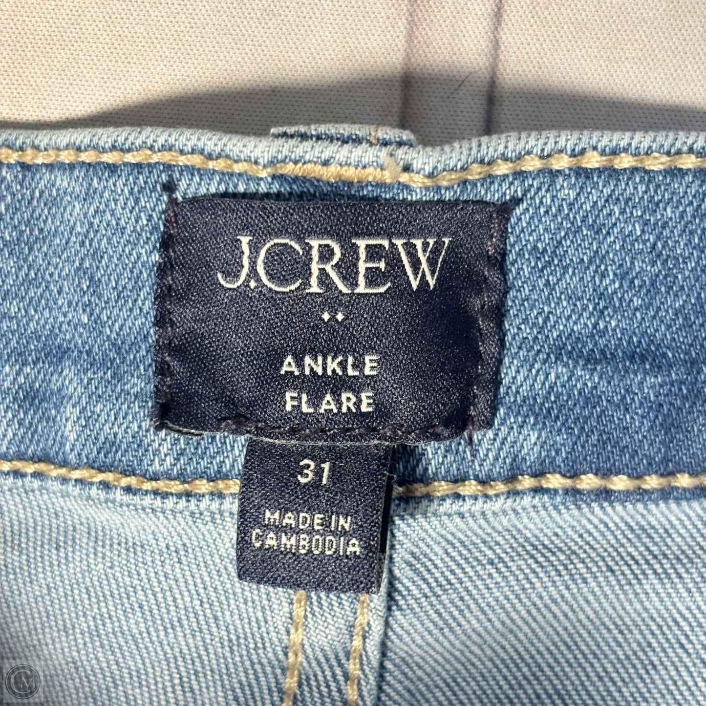 Jeans Flared By J. Crew In Blue Denim, Size: 12