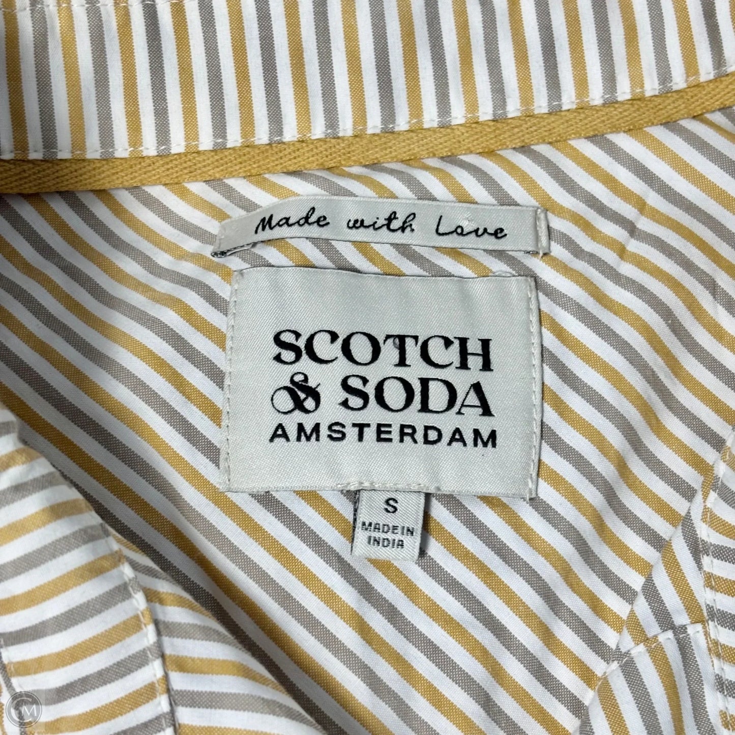 Top Long Sleeve By Scotch & Soda In Striped Pattern, Size: S